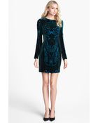 Alexia Admor Burnout Velvet Sheath Dress - Lyst