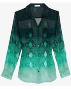 Equipment Exclusive Ombre Python Print Chiffon Blouse - Lyst