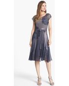 Komarov Dancing Print Chiffon Dress - Lyst