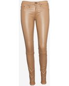 Rag & Bone Exclusive Leather Skinny Camel - Lyst