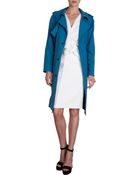 Lanvin Belted Double Breasted Trench Coat - Lyst