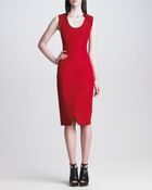 J. Mendel Sleeveless Silk Faille Dress - Lyst