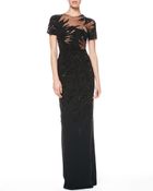 Jason Wu Sequined Combo Botanical Gown - Lyst