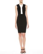 Narciso Rodriguez Two-Tone Sleeveless Sheath Dress - Lyst