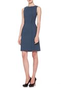 Zac Posen Sleeveless Vertical Piped Sheath Dress - Lyst