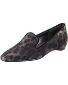 Stuart Weitzman Sammy Wildcat Suede Loafer - Lyst
