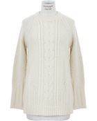 The Row Ivory Merino Wool and Cashmere Twisted Pullover - Lyst