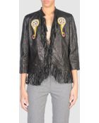 Trussardi Leather Outerwear - Lyst