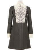 Valentino Black Leather Dress - Lyst