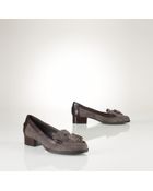 Lauren by Ralph Lauren Oiled Suede & Vachetta Loafer - Lyst