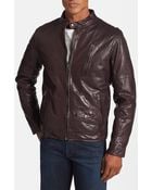 Levi's Leather Café Racer Jacket - Lyst