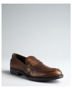 Tod's Brown Leather Penny Loafers - Lyst