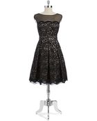 Eliza J Lace Fit And Flare Dress - Lyst