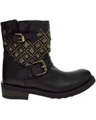 Ash Tsar Black Biker Boots - Lyst