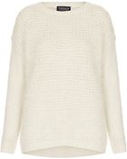 Topshop Knitted Stitch Fluffy Jumper - Lyst