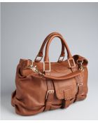 Botkier Brown Leather 'Trigger' Front Flap Satchel Bag - Lyst