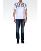 Emporio Armani Crew Neck Cotton Tshirt with Logo - Lyst
