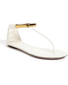 Gucci Coraline Metal Tstrap Sandal - Lyst