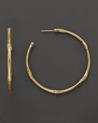 John Hardy Bamboo 18K Yellow Gold Large Hoop Earrings - Lyst
