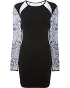 Emilio Pucci Lace Sleeve Dress - Lyst