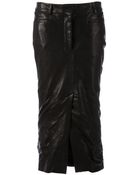 Haider Ackermann Leather Midipencil Skirt - Lyst