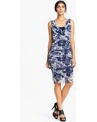 Jean Paul Gaultier Rose Print Faux Wrap Tulle Dress - Lyst