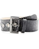 McQ by Alexander McQueen Cracked-Leather Waist Belt - Lyst