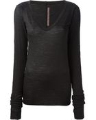 Rick Owens Lilies Vneck Sweater - Lyst