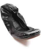 Yosi Samra Cap Toe Flats Blackblack - Lyst