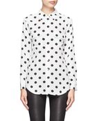 Equipment Polka Dots Silk Blouse - Lyst