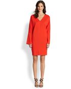 Josie Natori Vneck Ponte Dress - Lyst