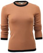 Michael Kors Long Sleeve Super Cashmere Crewneck - Lyst