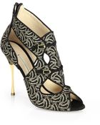 Nicholas Kirkwood Embroidered Suede Evening Sandals - Lyst