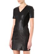 Theory Serto L Leather Dress - Lyst