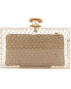 Charlotte Olympia Pandora Pearlinshell Clutch Bag Clear - Lyst