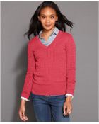 Tommy Hilfiger Long sleeve V-neck Cable-knit - Lyst