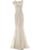 Bibhu Mohapatra Fracture Organza Jacquard Asymmetric Gown - Lyst
