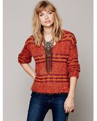 Free People Cozy In Stripes Pullover - Lyst