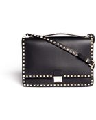 Valentino Rockstud Leather Satchel - Lyst