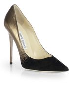 Jimmy Choo Anouk Suede & Metallic Leather Degrade Pumps - Lyst
