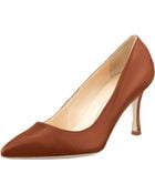 Manolo Blahnik Bb Leather 70Mm Pump - Lyst