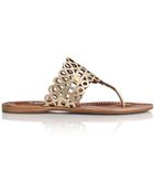 Tory Burch Davy Metallic Flat Thong Sandal - Lyst