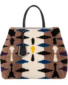 Fendi Shearling Large 2jours Tote - Lyst