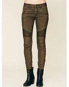 Free People Womens Seamed Moto Skinny - Lyst