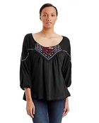 Free People Scoopneck Peasant Top - Lyst