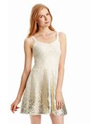 Free People Foil Ombre Lace Fit And Flare Dress - Lyst
