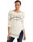 Free People Hard Rock Holiday Lace Graphic Tee - Lyst