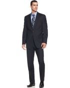 Calvin Klein Solid Navy Slim-Fit Suit - Lyst