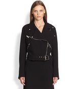 Christopher Kane Wool Crepe Biker Jacket - Lyst