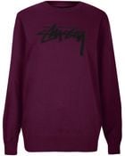 Topshop Logo Sweat By Stussy - Lyst